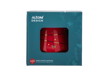 Zdjęcie: Kubek choinka czerwona 420 ml z pokrywką ALTOM DESIGN