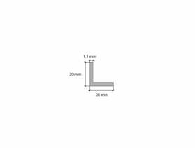 Kątownik kształtownik PVC 20x20x1,1 mm - 2,75 m orzech CEZAR