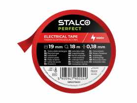Taśma izolacyjna PVC 0,18 mm x 19 mm x 18 m czerwony STALCO PERFECT