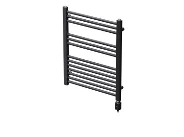 Zdjęcie: Grzejnik łazienkowy elektryczny Elektra 680x550 mm czarny ALPLAST