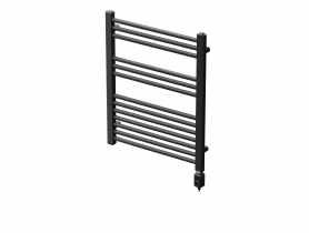 Grzejnik łazienkowy elektryczny Elektra 680x550 mm czarny ALPLAST