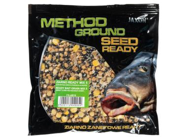 Zdjęcie: Ziarno method ground ready mix 5 kukurydza, groch,pszenica, konopie 0,5 kg JAXON