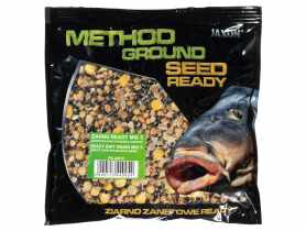 Ziarno method ground ready mix 5 kukurydza, groch,pszenica, konopie 0,5 kg JAXON