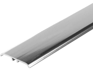 Zdjęcie: Listwa ochronna aluminiowa wcisk płaski owalny  35 mm 1,80 m srebrny El-Poler CEZAR