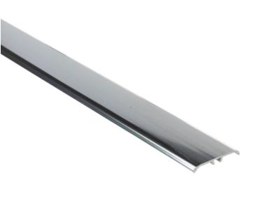 Zdjęcie: Listwa ochronna aluminiowa wcisk płaski owalny  35 mm 1,80 m srebrny El-Poler CEZAR