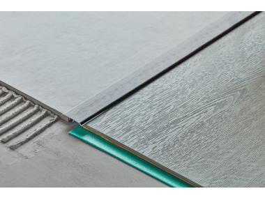 Zdjęcie: Listwa ochronna aluminiowa wcisk płaski owalny  35 mm 1,80 m srebrny El-Poler CEZAR