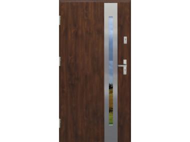 Zdjęcie: Drzwi zewnętrzne stalowo-drewniane Disting Otello 12B Orzech 90 cm lewe KR CENTER