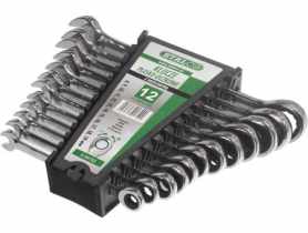 Klucze płasko-oczkowy z grzechotka 6 elementów s-56146 STALCO
