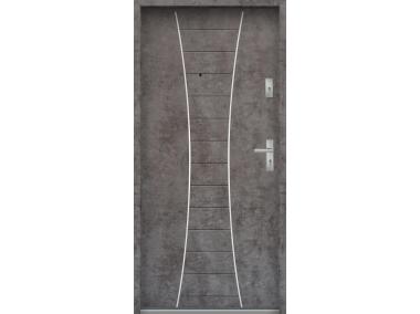 Zdjęcie: Drzwi wejściowe do mieszkań Bastion R-63 Beton ołówkowy 80 cm lewe OSP KR CENTER