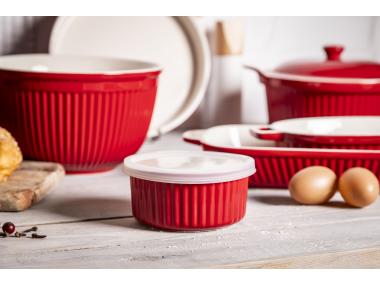 Zdjęcie: Kokilka do zapiekania ramekin ceramiczny z pokrywką Red Chilli czerwony 12,5 cm ALTOM D