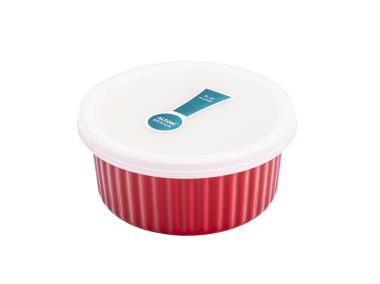 Zdjęcie: Kokilka do zapiekania ramekin ceramiczny z pokrywką Red Chilli czerwony 12,5 cm ALTOM D