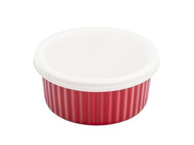 Zdjęcie: Kokilka do zapiekania ramekin ceramiczny z pokrywką Red Chilli czerwony 12,5 cm ALTOM D