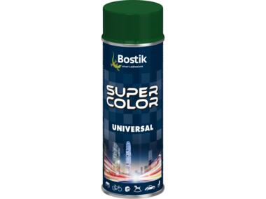 Zdjęcie: Lakier uniwersalny ogólnego zastosowania Super Color Universal ciemnozielony RAL 6005 400 ml BOSTIK