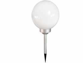 Lampka solarowa kula 20 cm RGB + pilot biała VOLTENO