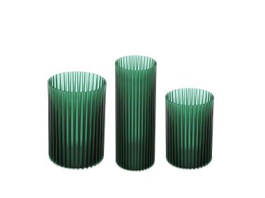 Zdjęcie: Zestaw wazonów Nemo, 3 sztuki, zielony transparentny LAMELA