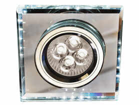 Oprawa stropowa kwadratowa GU10 50 W + LED SMD 2,1 W biała CANDELLUX