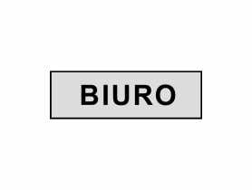 Oznaczenie "Biuro" 8x22 cm folia METRO