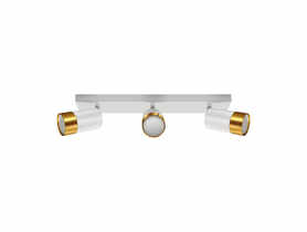 Oprawa ścienno-sufitowa Puzon SPT GU10 3L kolor biały/złoty 3 x max 35 W STRUHM