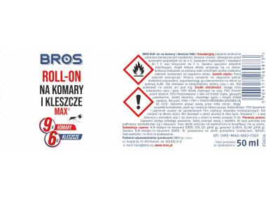 Zdjęcie: Rollon na komary i kleszcze Max 50 ml BROS