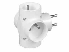 Rozgałęźnik 4x2P+Z, z zabezpieczeniem przeciwprzepięciowym JAKO-HURT