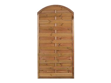 Zdjęcie: Płot pełny Pia R34 z łukiem 90x180 cm brąz SOBEX