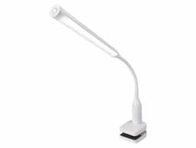 Lampa biurkowa LED Jasmine biała, klips EMOS
