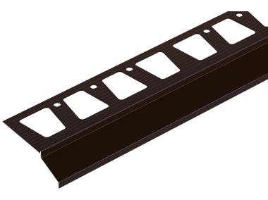 Zdjęcie: Profil do glazury okap balkonowy 32,2x101,8 mm - 2 m brązowy 8019 CEZAR