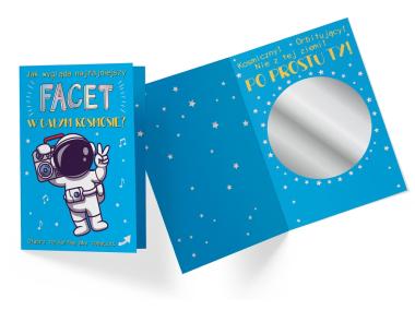 Zdjęcie: Karnet DK-853 Najfajniejszy facet w kosmosie - lusterko KUKARTKA