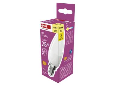 Zdjęcie: Żarówka LED CANDLE 2, 2 W 250 lm E14 światło ciepłe EMOS