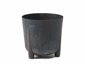 Donica Frida 180 mm Eco recycled, czarny beton LAMELA
