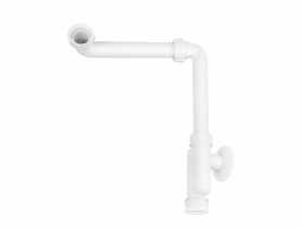 Syfon umywalkowy rurowy 1.1/4x32 mm bez spustu, z rewizją, z przedłużką MCALPINE