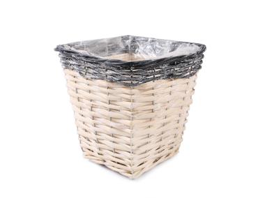 Zdjęcie: Osłonka wiklinowa na doniczkę 19x19x12 cm TIN TOURS