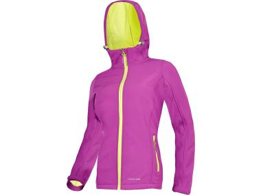 Zdjęcie: Kurtka softshell z kapturem fioletowo-zielona, damska,3XL,CE, LAHTI PRO