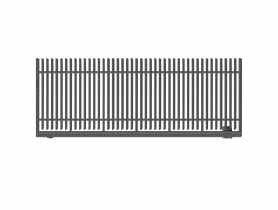 Brama przesuwna bez przeciwwagi Anika 4,00 m, 1,80 m, z zamkiem hakowym, automatem, prawa POLBRAM