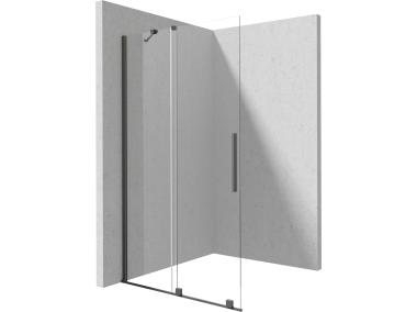 Zdjęcie: Ścianka Walk-In przesuwny Prizma titanium 100x195 cm DEANTE