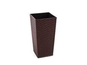 Doniczka Finezja rattan 19 cm brąz LAMELA