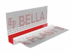Listwa do boniowania PVC kątowa z siatką BP11 H3RK L300 biała BELLA-PLAST