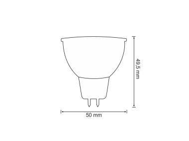 Zdjęcie: Żarówka LED 12V MR16 SMDWW 3,4 W 250lm PBT+CV Platinum POLUX
