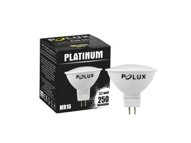 Zdjęcie: Żarówka LED 12V MR16 SMDWW 3,4 W 250lm PBT+CV Platinum POLUX