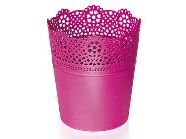 Zdjęcie: Doniczka Lace fuksja 11,5 cm PROSPERPLAST