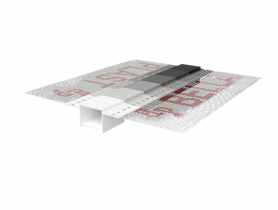 Listwa do boniowania PVC z siatką, zamknięta z elementem traconym BP11 H3NS L300 czarny BELLA PLAST