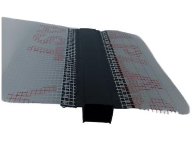 Zdjęcie: Listwa do boniowania PVC z siatką, zamknięta z elementem traconym BP11 H3NS L300 czarny BELLA PLAST