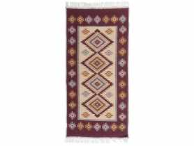 Dywan Kilim 80x150 cm śliwka romby MULTI-DECOR