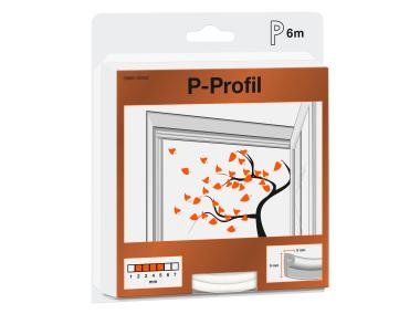 Uszczelka gumowa Profil P, 6 m-9 mm, biała TESA