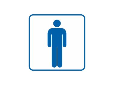 Zdjęcie: Oznaczenie "WC męskie" 14,8x14,8 cm METRO