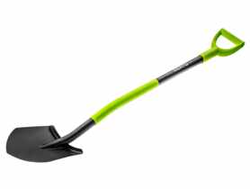 Szpadel prosty, metalowy trzonek, plastikowy uchwyt VERTO