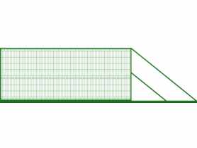 Brama przesuwna 3D 4x1,7 m ocynk+ral6005 prawa POLBRAM