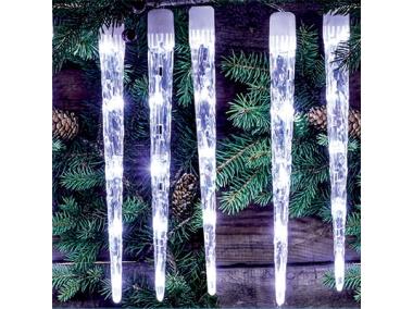 Zdjęcie: Kurtyna 20 sopli 30 cm 100 LED timer kolor zimny biały, sieciowa JUMI