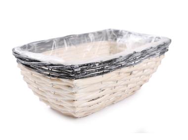 Zdjęcie: Koszyk do obsadzania kwiatami 29x20x12 cm prostokątny TIN TOURS