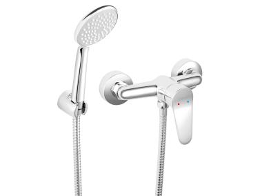 Zdjęcie: Bateria natryskowa ścienna z zestawem natryskowym Isso, chrom FERRO